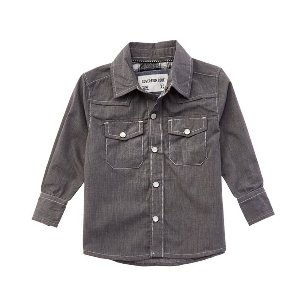 Sovereign Code Scar Button-Down Shirt, Grey